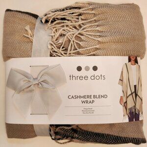 three dots Cashmere Blend Wrap One Size Fits All